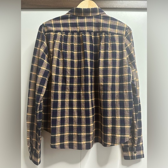 Scotch & Soda Navy and Mustard Plaid Button Down Shirt - Picture 8 of 8